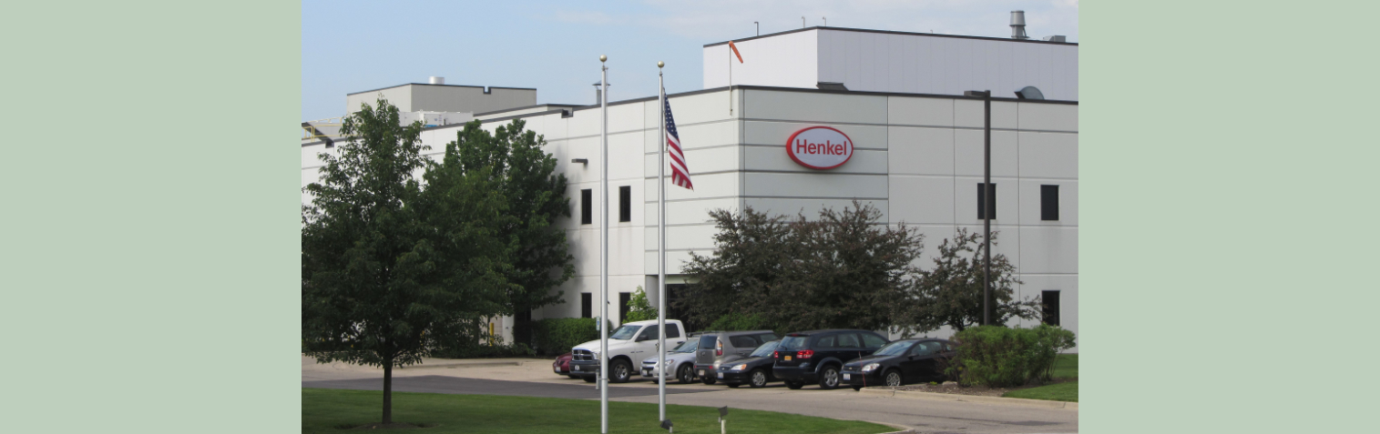 Building exterior with Henkel logo