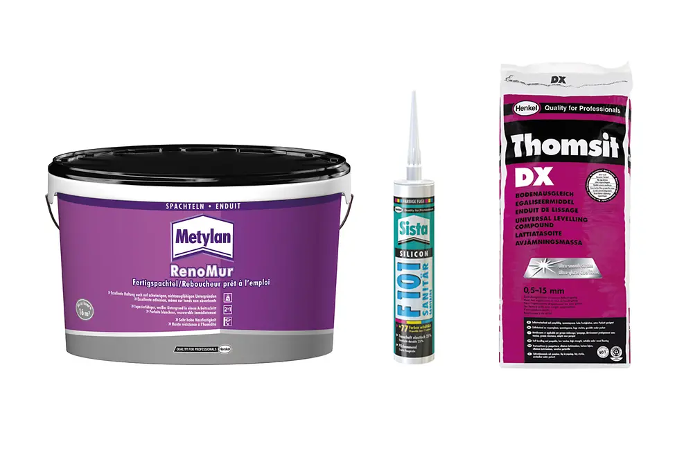 Für das Fachhandwerk bieten die Produkte der Marken Thomsit, Sista und Metylan für den gesamten Innenausbau Qualität aus einer Hand