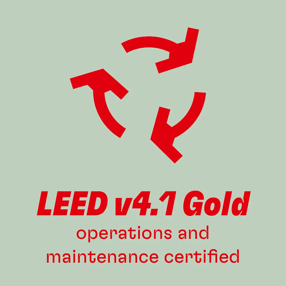 LEED v4.1 Gold operations and maintenance certified