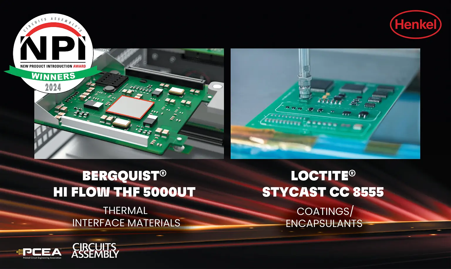 
Two of Henkel´s latest electronic material innovations were named best-in-class Circuits Assembly magazine’s NPI Award program.