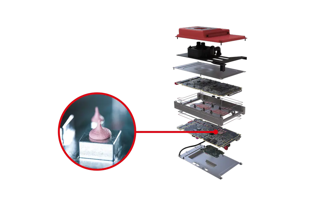 
Bergquist TGF 10000 application on ADAS domain controller. 