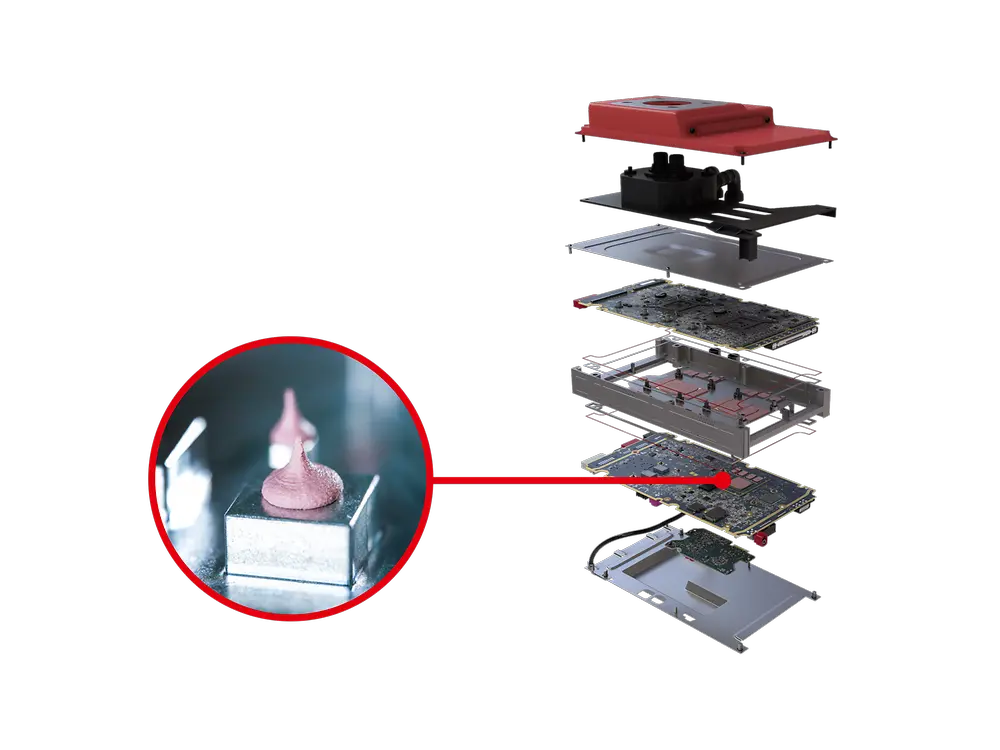 
Bergquist TGF 10000 application on ADAS domain controller. 